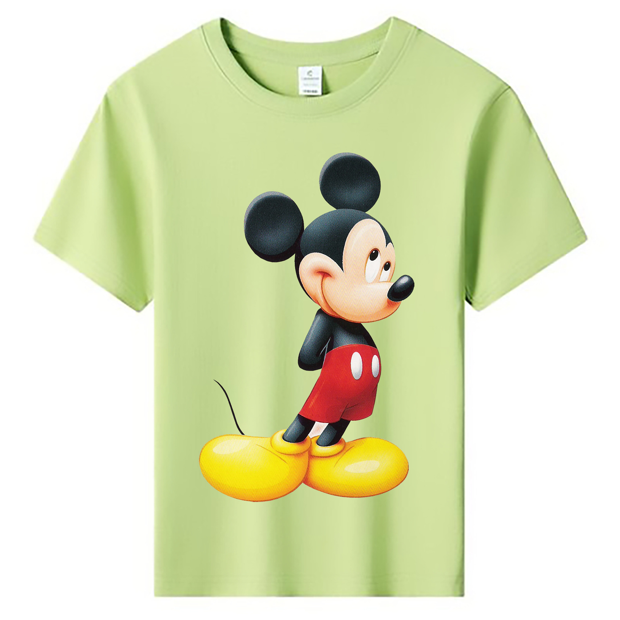 （画像用） ミッキーマウス Mickey Mouse 綿100％キッズTシャツ（フロントプリント）